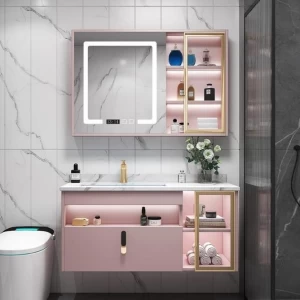 Bathroom cabinetNew Design Bathroom Vanity Solid Wooden Bathroom Cabinet PVC Bathroom Cabinets