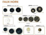 Faux horn button