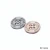 Import Custom brand logo deboss metal 4 holes sewing button for clothing from China