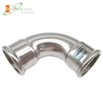 WRAS 304/316L stainless steel press fittings 90 degree elbow