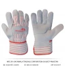 RG-4016 Red & White Stripped Leather Working Gloves