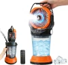 15000mAh Battery Powered Outdoor Misting Fans for Outside 12L Large Tank Portable Mist Fan