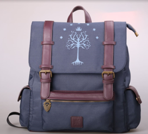 Printed Contrast Color Retro Backpack