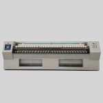 Bedsheet vacuum suction feeder with ironing machine