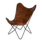 Iron Leather Butterfly Chair