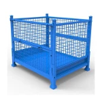 Torino heavy duty stackable pallet container box metal steel folding warehouse storage wire mesh pallet cage