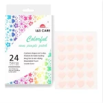 Pink heart Hydrocolloid Acne Pimple Patches for Zits and Blemishes Spot Treatment Stickers(24 dots per sheet)