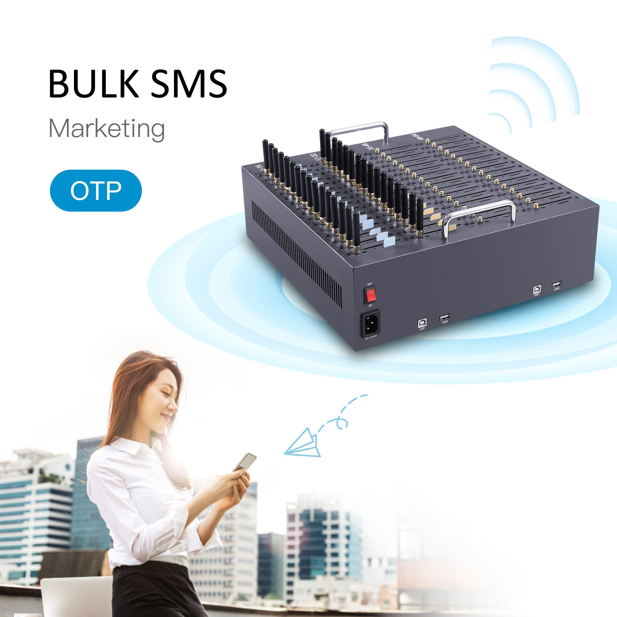 Buy Hot Sell 64 Ports Sms Modem Multi 64 Sim Card Sms Modem Is Widely ...
