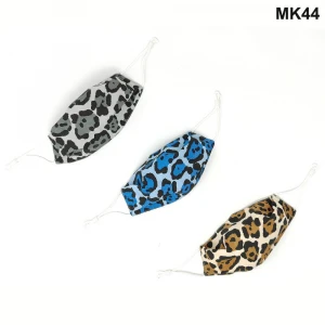 Leopard Print Face Shape Double Layer Reusable/Washable/Breathable Cotton Facemask with PM2.5 Filter Pocket Brisas MK44
