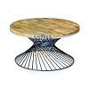 Wooden Iron Round Table