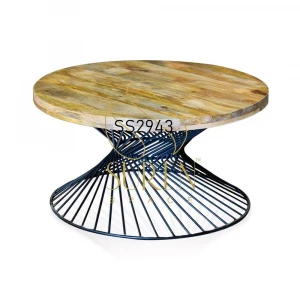 Wooden Iron Round Table