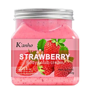 Kanho Strawberries Natural Body Care Whitening Exfoliating Ice Cream Organic Skin Care Fruit Salt Ocean Body Scrub