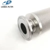 Stainless steel sintered mesh filter cartridge with customized shape and end fitting adapter