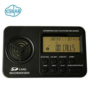 1-Line Embedded Digital Telephone Recorder with Answering Machine, 1CH Analog Phone Call Recorder with SD Card Max 32GB