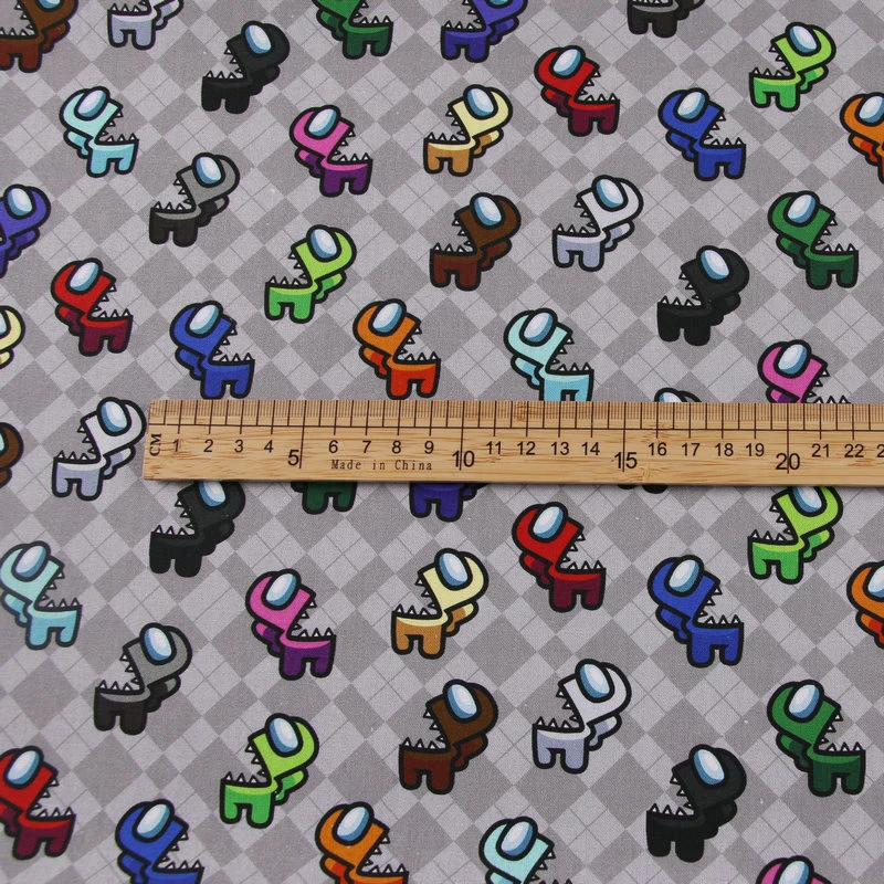 100% Cotton among us video games print Fabric Woven Digital Printed Cotton Fabric for Home Decor