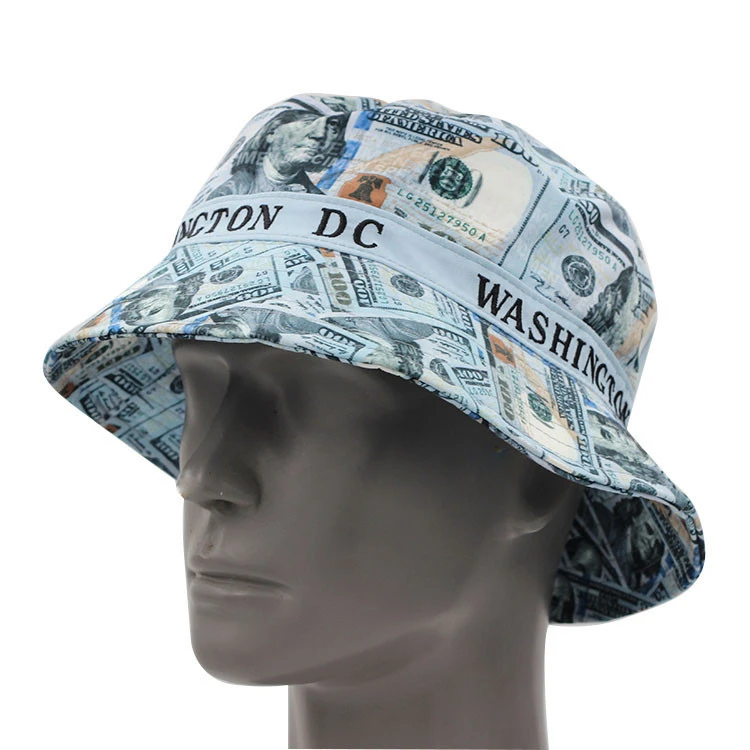 100% Polyester Wide Brim High Quality Golf Cap Custom Embroidery Printed Sublimation Bucket Hat