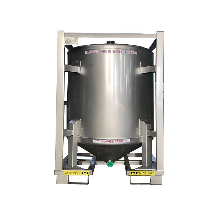 1000L cylindroid stainless steel ibc tank