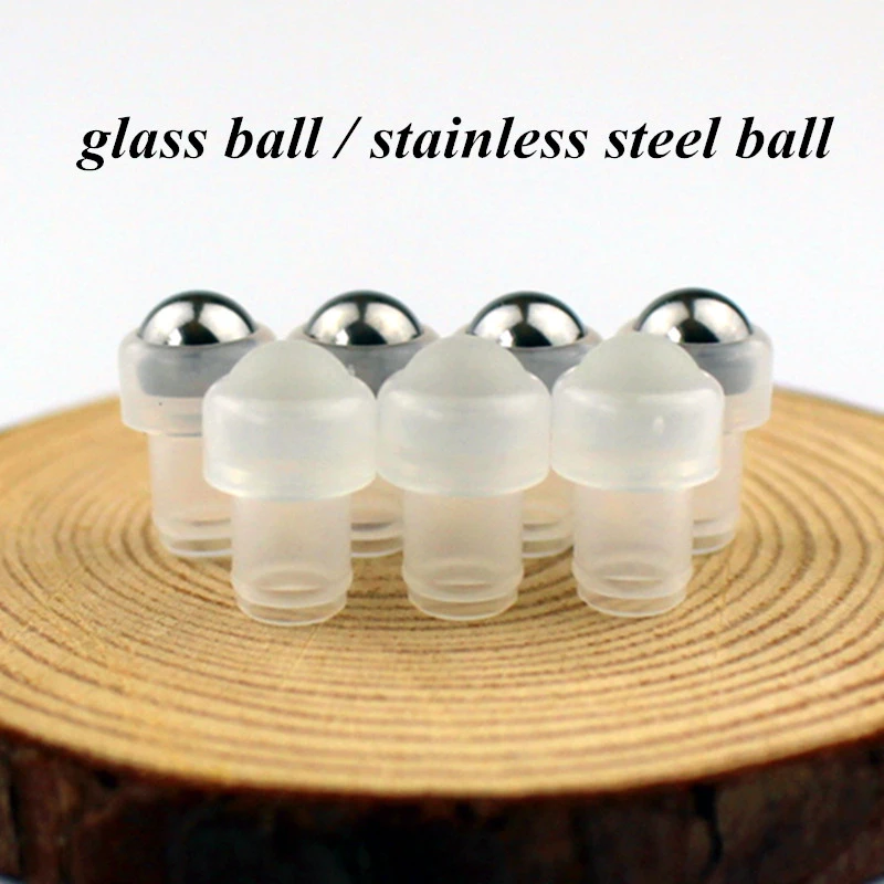 100pcs/lot 1ml 2ml 3ml 5ml 10m Amber Glass Roll on Bottle with Glass/Metal Ball Brown Thin Glass Roller Essential Oil Vials