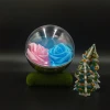 10cm plastic half ball with clear and gold for christmas ornaments