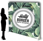 10ft Straight Trade Show Display Booth Heat Transfer Fabric Tension Back Wall Displays Exhibit Banner (Frame with Graphic)