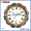 12 inches country style wall clock with antique wave frame