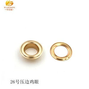12 mm Shiny Golden Blank Pressing Metal Garment Button Eyelet
