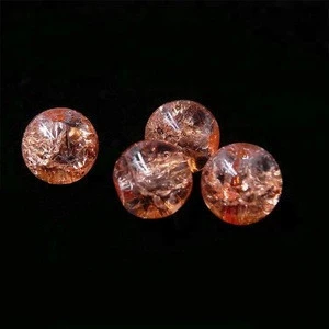 12mm sparkle heavy crackle beads for orange jewelry