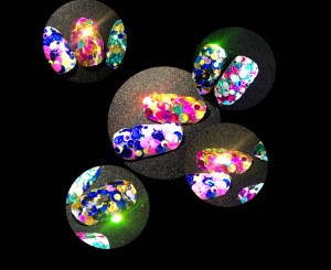 12pcs Nail Art Sequins paillettes Round Mix Size Nail Art Glitter powder Set nail Glitter decoration Tip NC0684