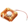 12V 55mm 2 PIN Graphics Cards Cooling Fan Aluminum Gold Heatsink Cooler Fit For Personal Computer Components