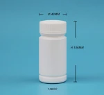 130ml HDPE plastic container, Plastic Medicine Bottle