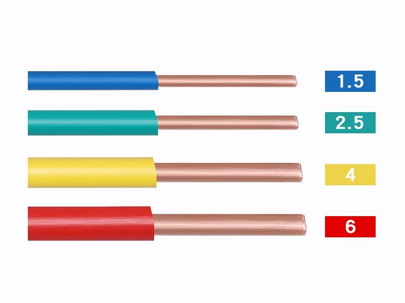 1.5 sqmm Copper House Wire PVC Insulated Copper Wire Price Single Core Electrical 1 Wire Roll Black Yellow Green Red