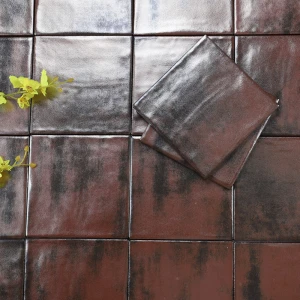 150mm Metallic Glazed Rustic Interior Floor Ceramic Handmade Backsplash Kitchen Square Bathroom Porcelain Wall Mosaic Tiles