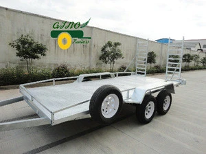 1.5ton loading tandem axle 40 feet flatbed trailer