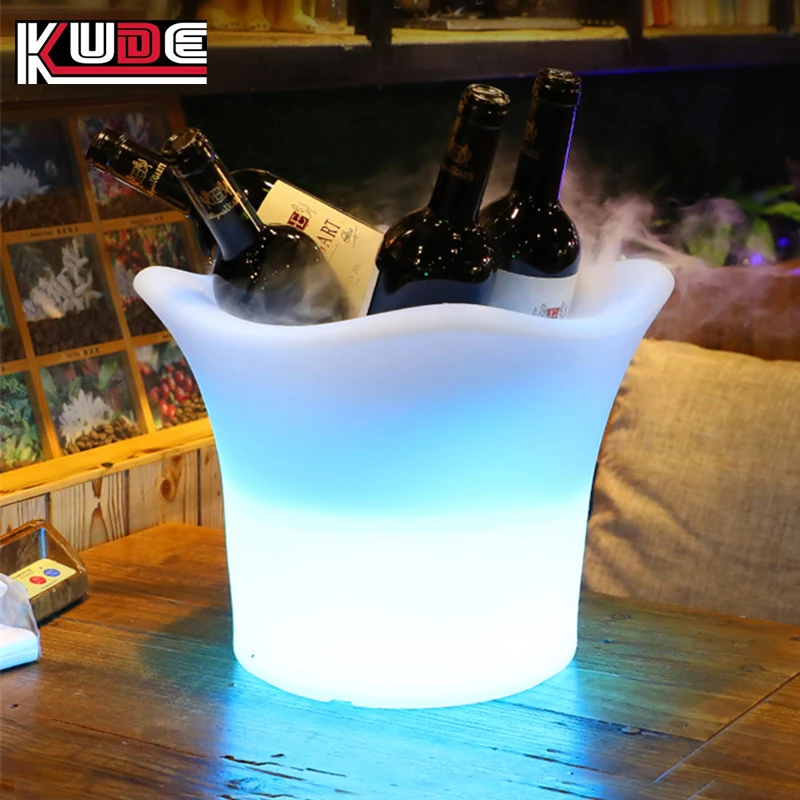 16 colors rechargeable waterproof multi-color LED ice bucket wine beverage container is suitable for parties/home/bars