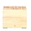 16 Slots Solid Wood Rubberwood Designed Kitchen Customized Laser Logo Wooden Knife Block Knife Rack with Wide Slots for Easy Kit