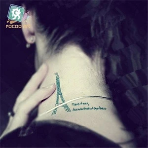 2 Sheets Tower Style Hand Body Art Waterproof Temporary Tattoo Stickers