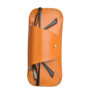 2016 Eco-friendly leather personalized glasses case high quality fancy vegetable leather glasses case