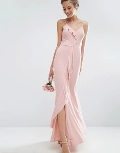 2016 sexy maxi dress fashion wedding Cami Frill Maxi Dress