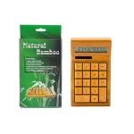 2018 Hot New Products Portable Natural Eco-friendly Solar Powered Bamboo 12 Digit 18Keys Promotion Calculator