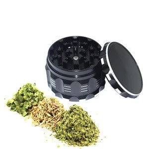 2018 Unique new design 4 piece aluminum herb grinder, spice tobacco herb grinder