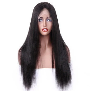 2019 RLN New Fashion  Brazilian real 100% human remy/virgin hair swiss lace front Straight Wigs