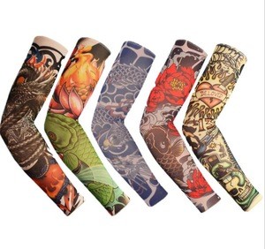 2019 Super Hot Sale Design Temporary Tattoo Arm Sleeves Arts Slip on Arm Sunscreen Sleeves Body Art Stockings Protector