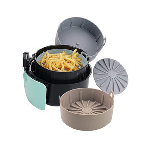2020 Air Circulation Reusable Silicone Pot Basket for Air Fryer Replace Paper Liner,electric deep fryers oven silicone basket
