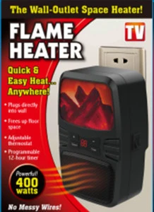 2020 New Product Wall-outlet Fireplace Flame Heater Home Handy Heater Fan Heater