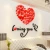 Import 2020 Newest Love Acrylic Creative 3D Wall Stickers Heart Wall Decal DIY Bedroom Living Room TV Background Wall Art Paper from China