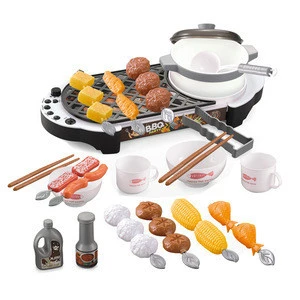 2020 Pretend Play BBQ Grill Set Barbecue Kitchen Set Toy For Kids With Spray,Sound And Light