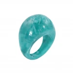 2021 Korean Fashion Trendy Chunky Resin Colorful Acrylic Rings Jewelry