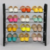 2022 Customize Designs Wood Showcase Corner 4 Layer Pp Plastic Living Room Shoe Rack