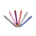 2022 Manufacturer wholesale hot sale glitter ballpoint pen advertising promotion gift pen set oem fashion metal ballpoint pen