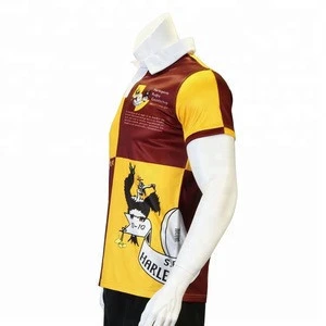 280gsm 100% polyester Vintage Sublimation Custom Rugby Wear Rugby jersey